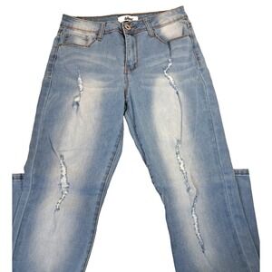 California‎ Vintage Jeans Womens 9  27x29 Distressed High Rise Skinny Light Wash